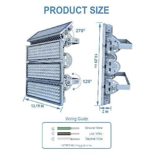 400W LED Basketball Court Lights Product Size