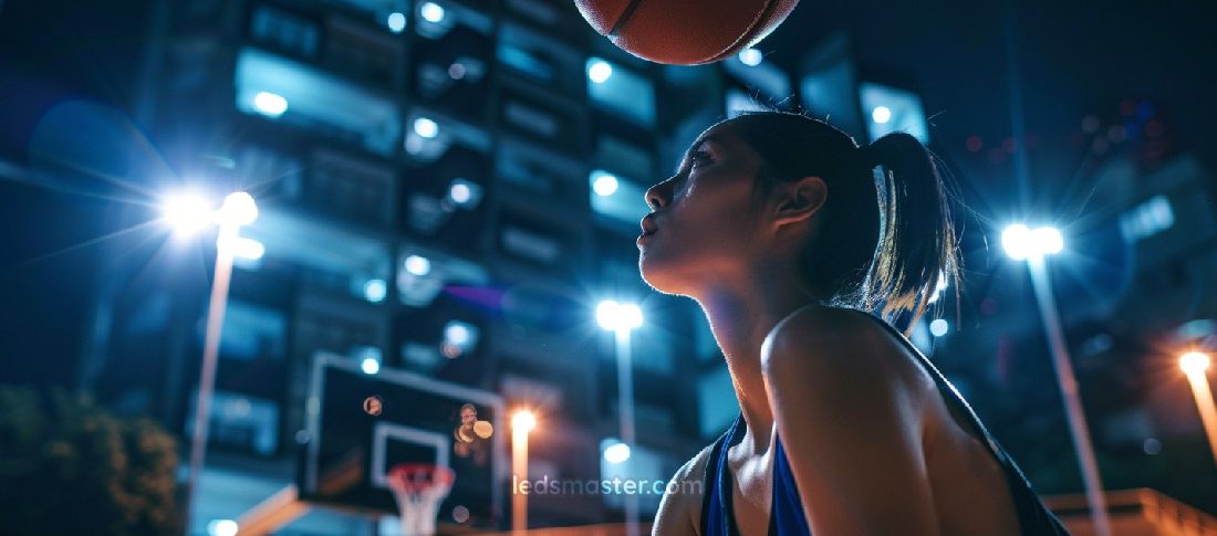 Superior light quality and performance of basketball court lighting