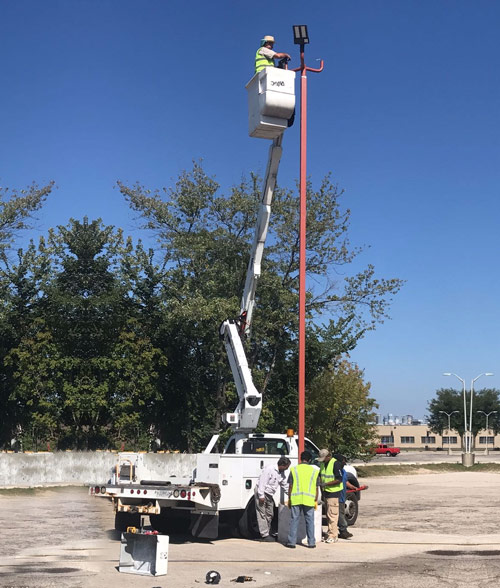 steel-light-pole-installation